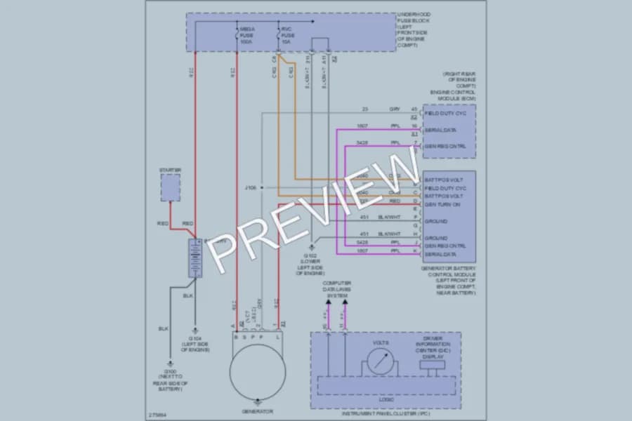 2008 GMC Canyon Starting Charging wiring diagram preview