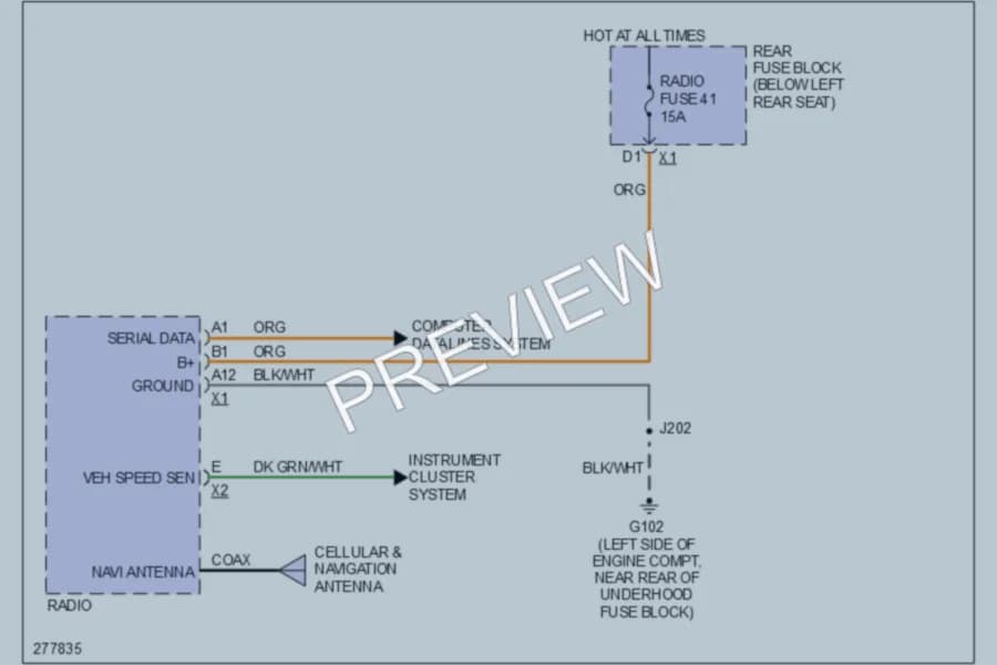 2008 GMC Envoy Navigation wiring diagram preview