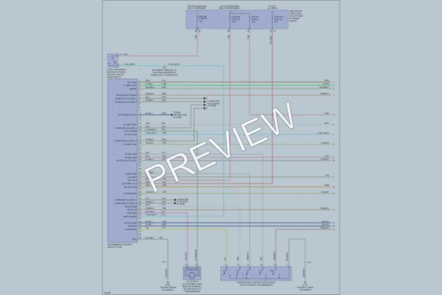 2008 GMC G1500 Transmission wiring diagram preview with protected circuit layout