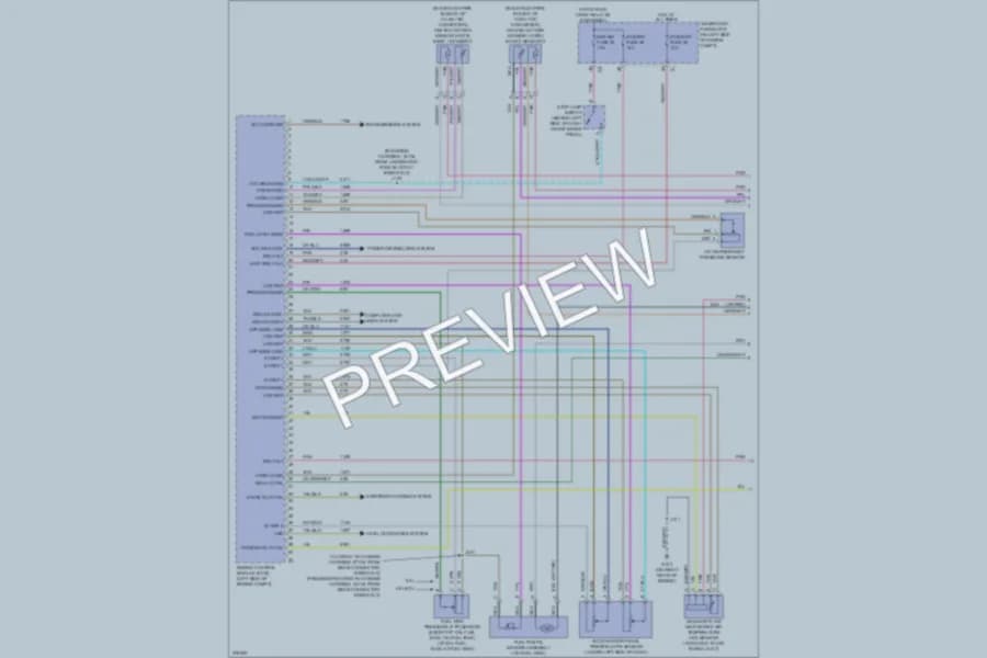 2008 GMC G2500 Engine Performance wiring diagram preview with protected circuit layout