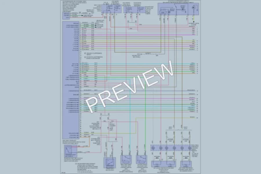2008 GMC G3500 Supplemental Restraints wiring diagram preview with protected circuit layout