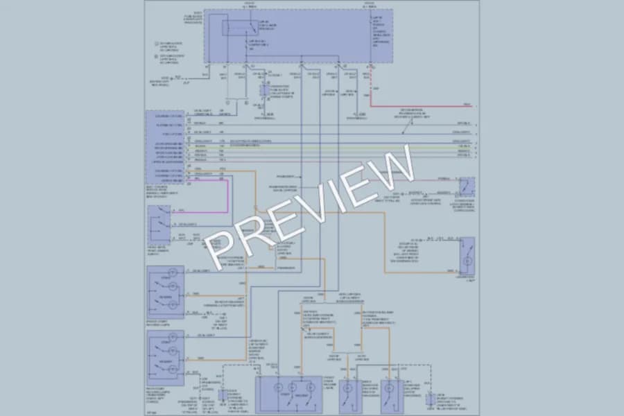 2008 GMC H1500 Interior Lights wiring diagram preview with protected circuit layout