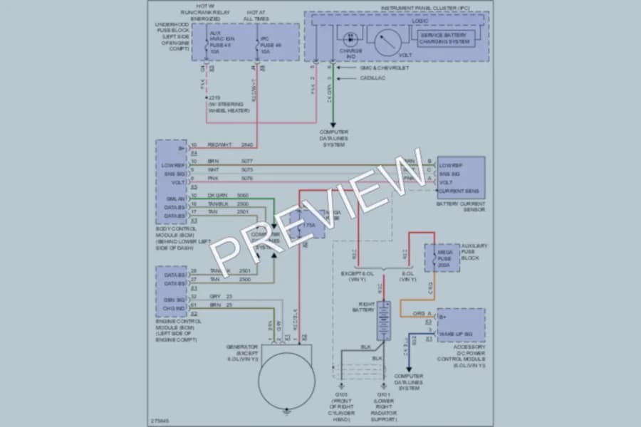 2008 GMC YukonDenali Starting Charging wiring diagram preview