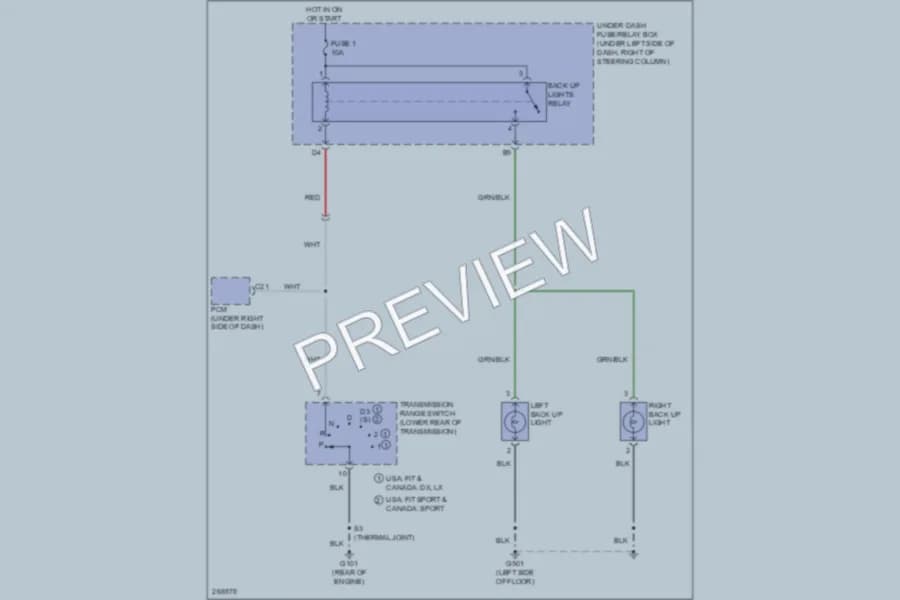 2008 Honda Fit Exterior Lights wiring diagram preview