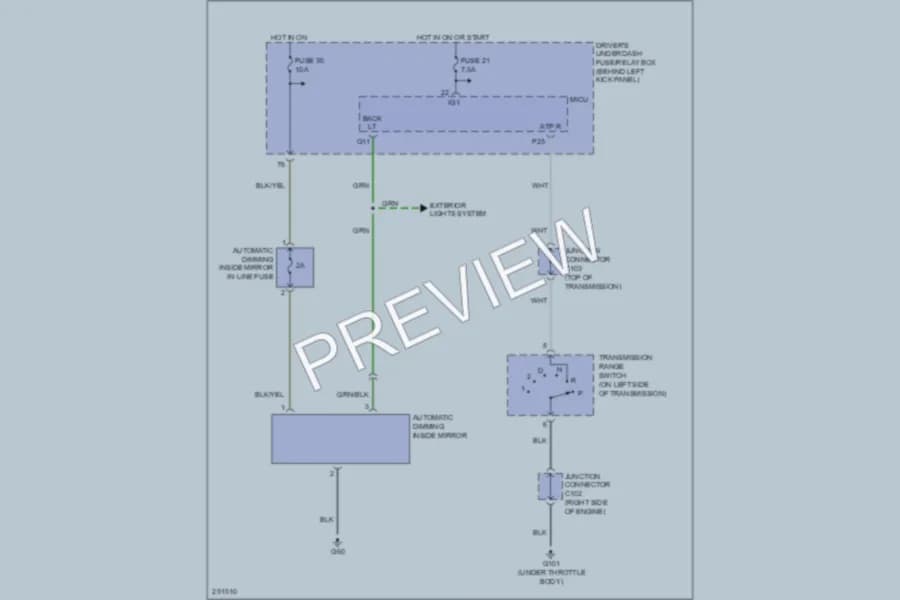 2008 Honda Odyssey Power Mirrors wiring diagram preview