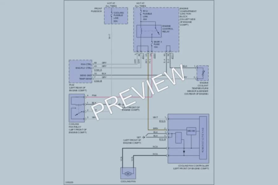 2008 Hyundai Azera Cooling Fan wiring diagram preview