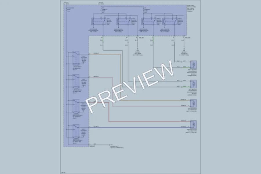 2008 Hyundai Entourage Power Windows wiring diagram preview