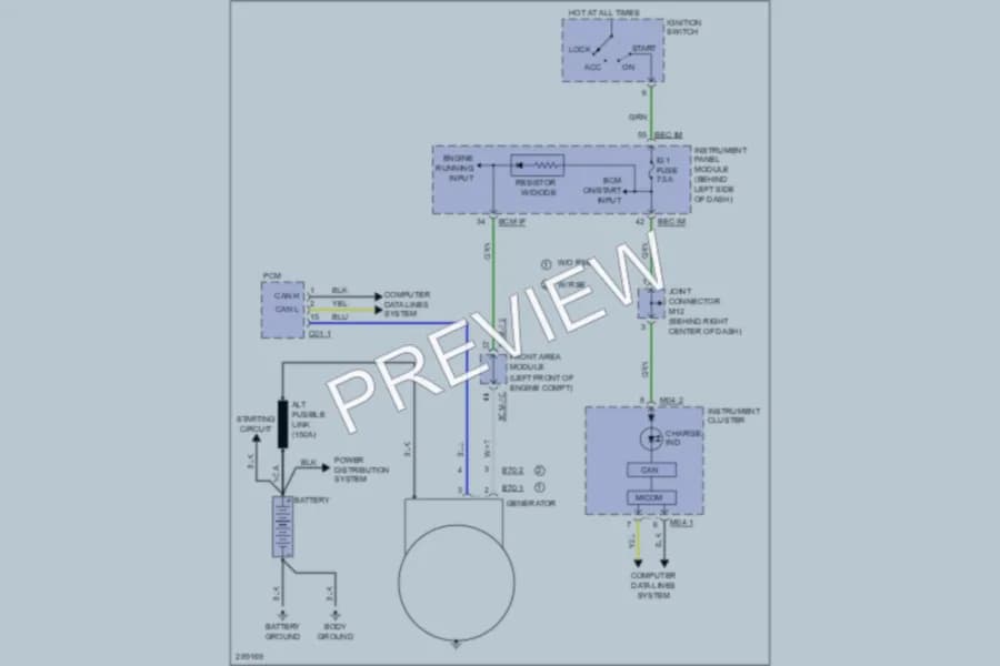 2008 Hyundai Entourage Starting Charging wiring diagram preview
