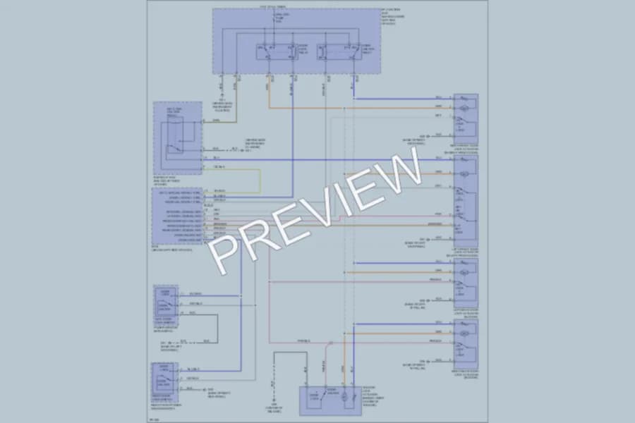 2008 Hyundai SantaFe Power Door Locks wiring diagram preview