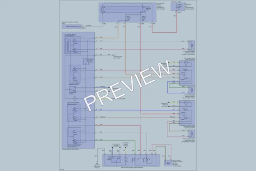2008 Hyundai SantaFe Power Windows wiring diagram preview