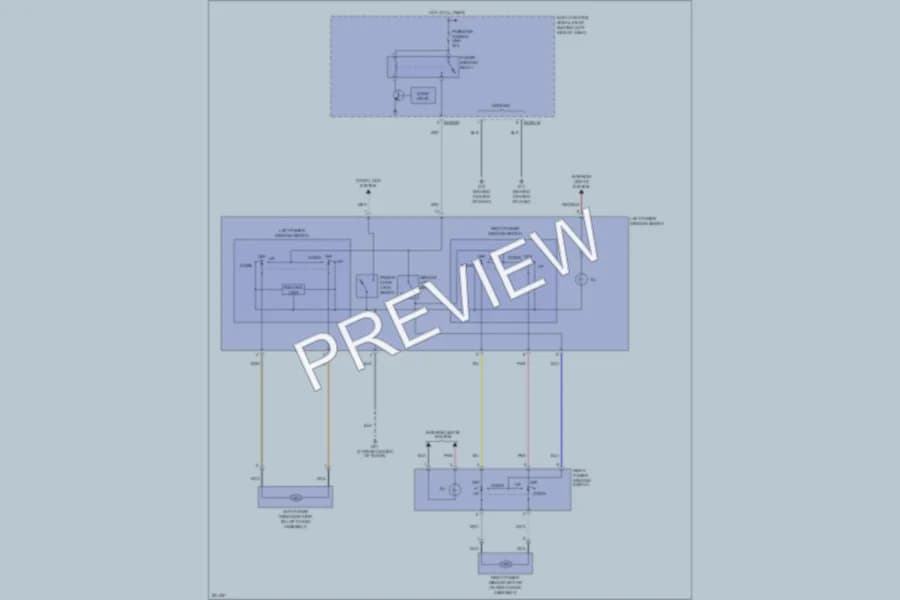 2008 Hyundai Tiburon Power Windows wiring diagram preview