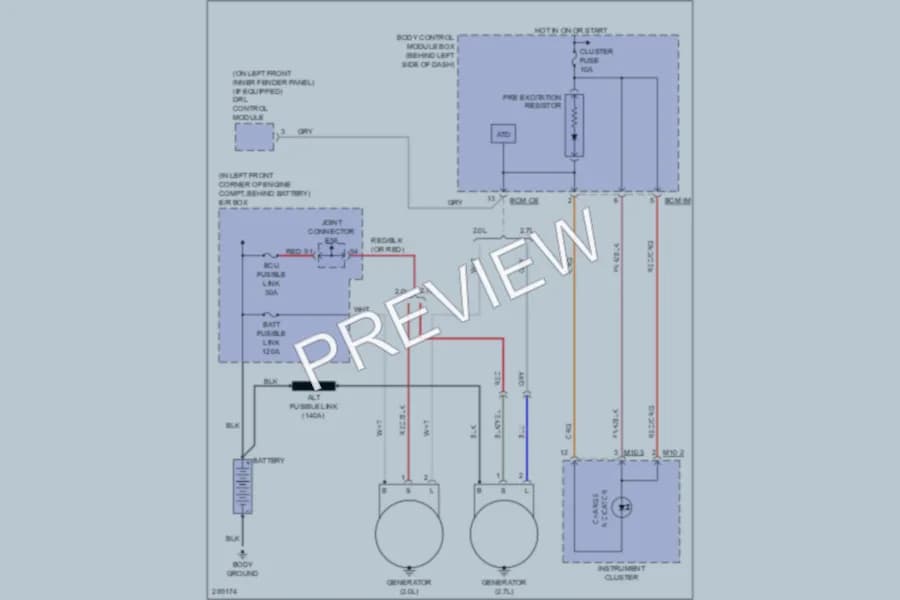 2008 Hyundai Tiburon Starting Charging wiring diagram preview