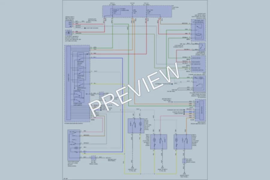 2008 Hyundai Veracruz Power Door Locks wiring diagram preview