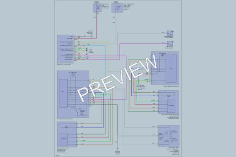 2008 Infiniti G37 Power Windows wiring diagram preview