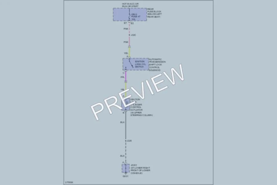 2008 Isuzu Ascender Shift Interlock wiring diagram preview