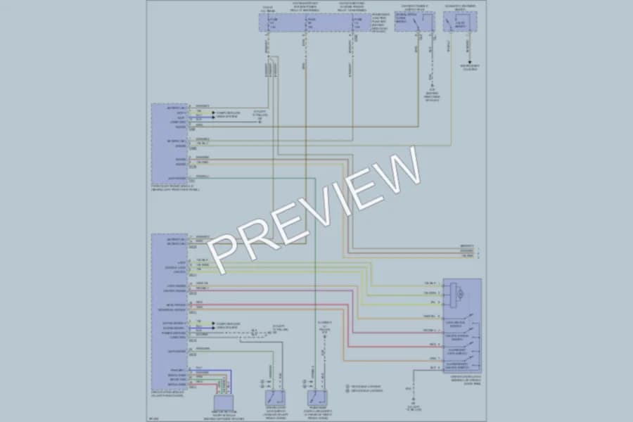 2008 Jaguar XJ8 Power Door Locks wiring diagram preview