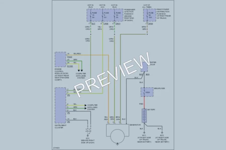 2008 Jaguar XJR Starting Charging wiring diagram preview