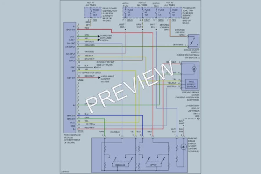 2008 Jaguar XJSuper Shift Interlock wiring diagram preview