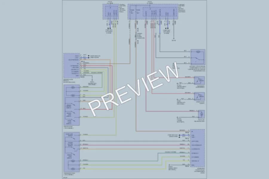 2008 Jaguar XKR Power Door Locks wiring diagram preview