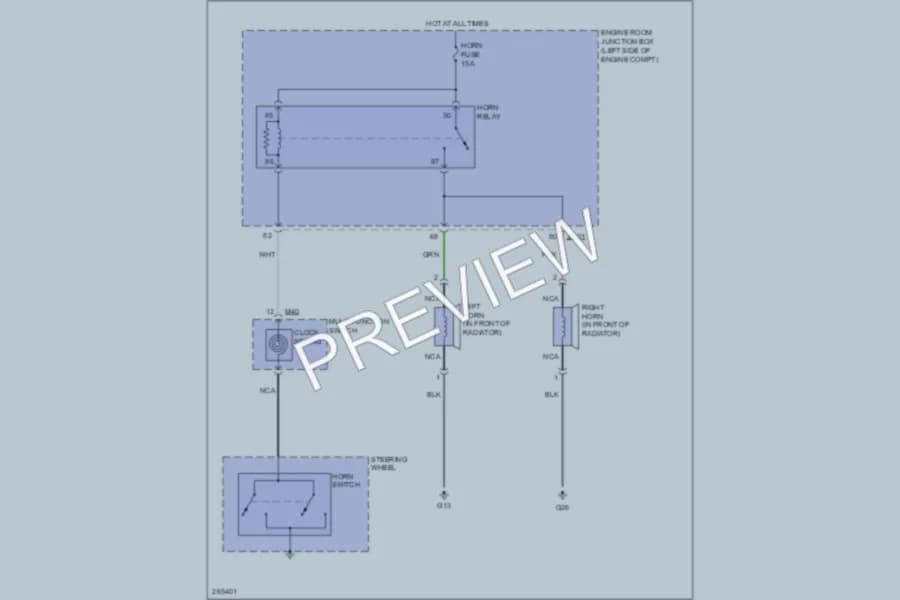 2008 Kia Optima Horn wiring diagram preview