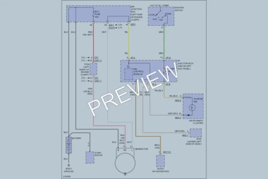 2008 Kia Optima Starting Charging wiring diagram preview