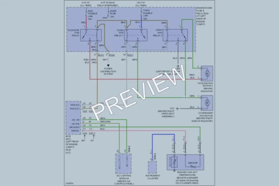 2008 Kia Rio5 Cooling Fan wiring diagram preview