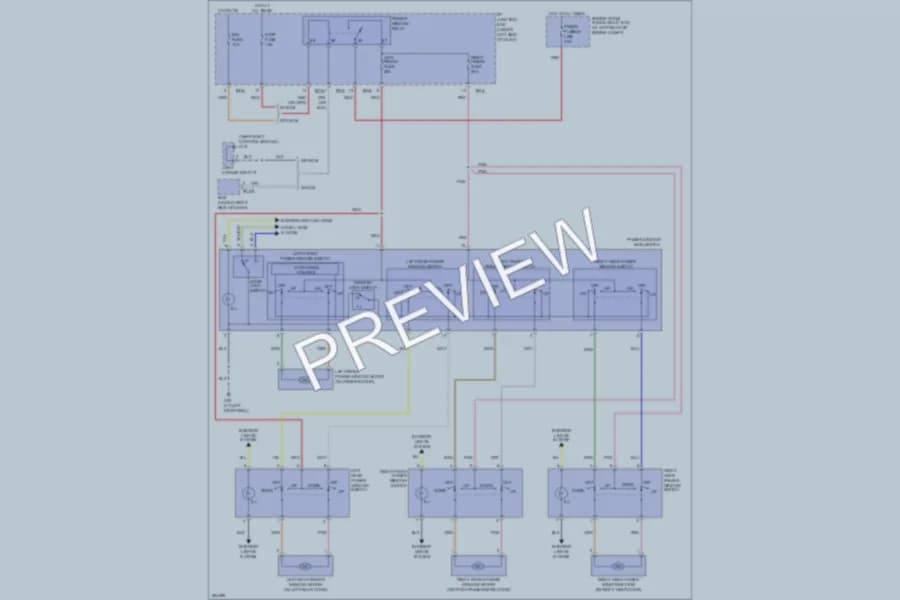 2008 Kia Rio5 Power Windows wiring diagram preview