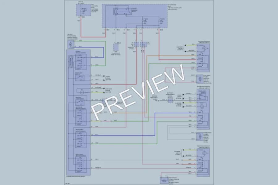2008 Kia Rondo Power Windows wiring diagram preview