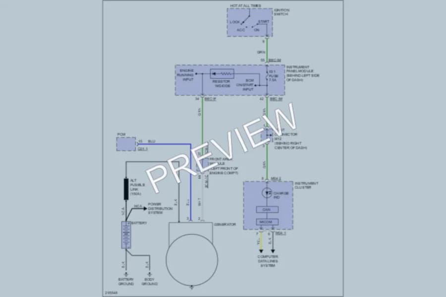2008 Kia Sedona Starting Charging wiring diagram preview