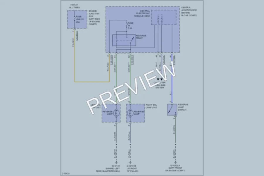 2008 LandRover LR2 Exterior Lights wiring diagram preview