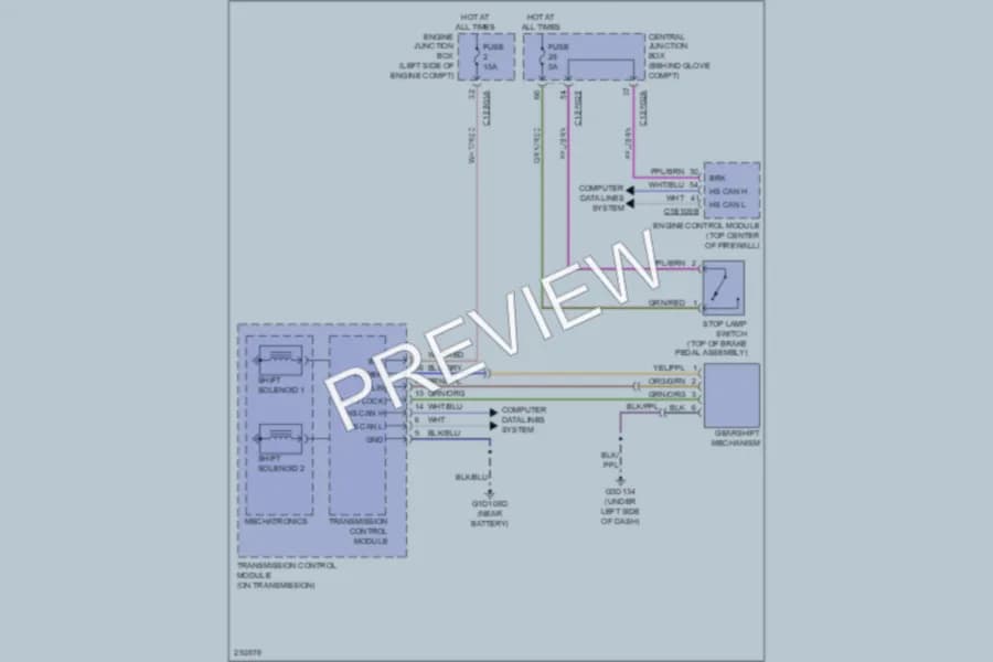 2008 LandRover LR2 Shift Interlock wiring diagram preview