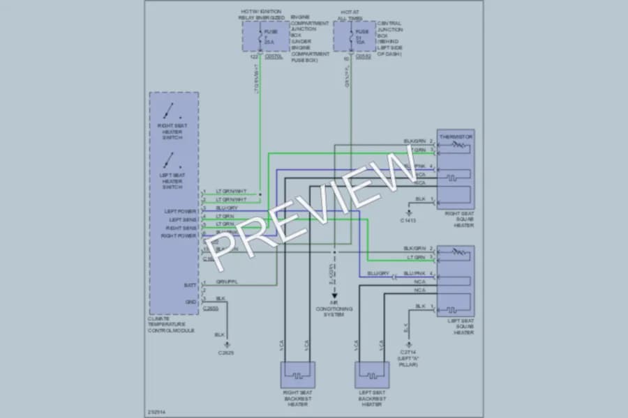 2008 LandRover LR3 Power Seats wiring diagram preview