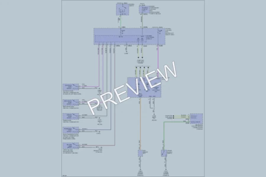 2008 LandRover LR3 Warning Systems wiring diagram preview