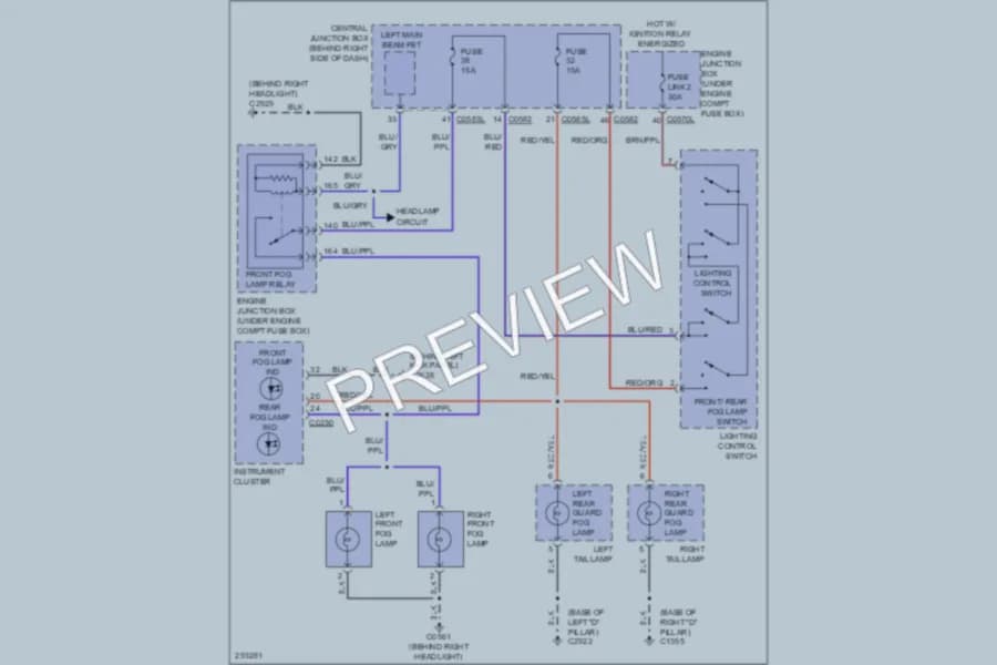 2008 LandRover RangeRoverSport Headlights wiring diagram preview