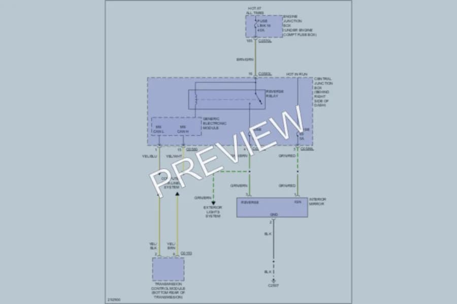 2008 LandRover RangeRoverSport Power Mirrors wiring diagram preview