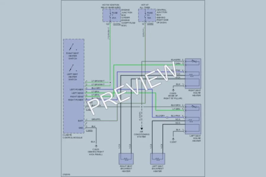 2008 LandRover RangeRoverSport Power Seats wiring diagram preview