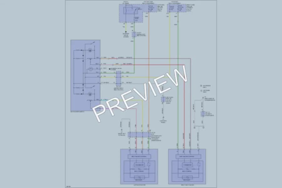 2008 Lexus IS350 Power Seats wiring diagram preview
