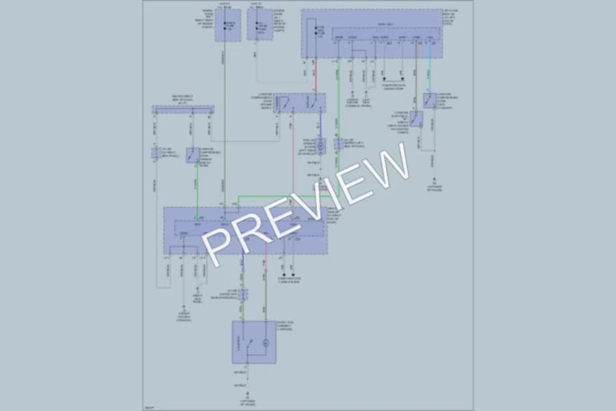 2008 Lexus IS350 Trunk Tailgate Fuel Door wiring diagram preview