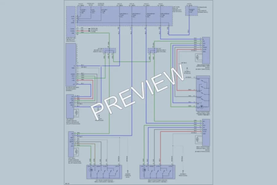 2008 Lexus LX570 Power Windows wiring diagram preview