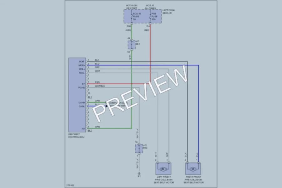 2008 Lexus LX570 Supplemental Restraints wiring diagram preview