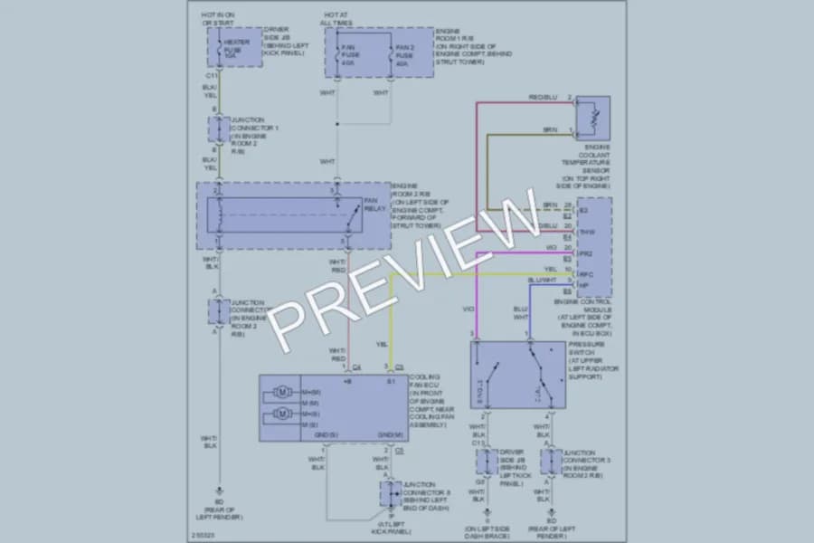 2008 Lexus SC430 Cooling Fan wiring diagram preview