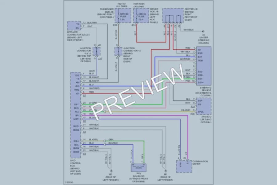 2008 Lexus SC430 Electronic Power Steering wiring diagram preview