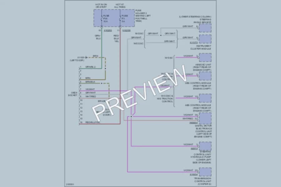 2008 MINI Cooper Computer Data Lines wiring diagram preview