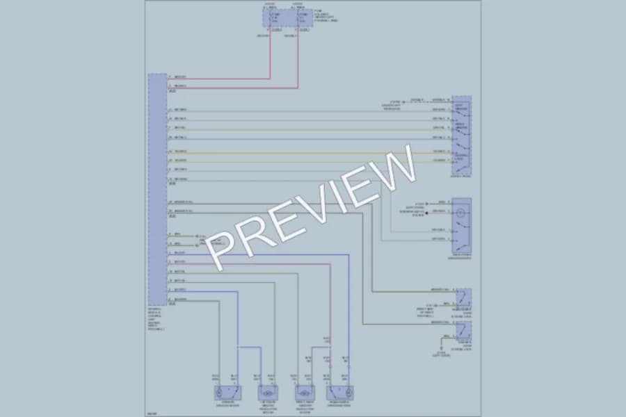 2008 MINI Cooper Power Windows wiring diagram preview