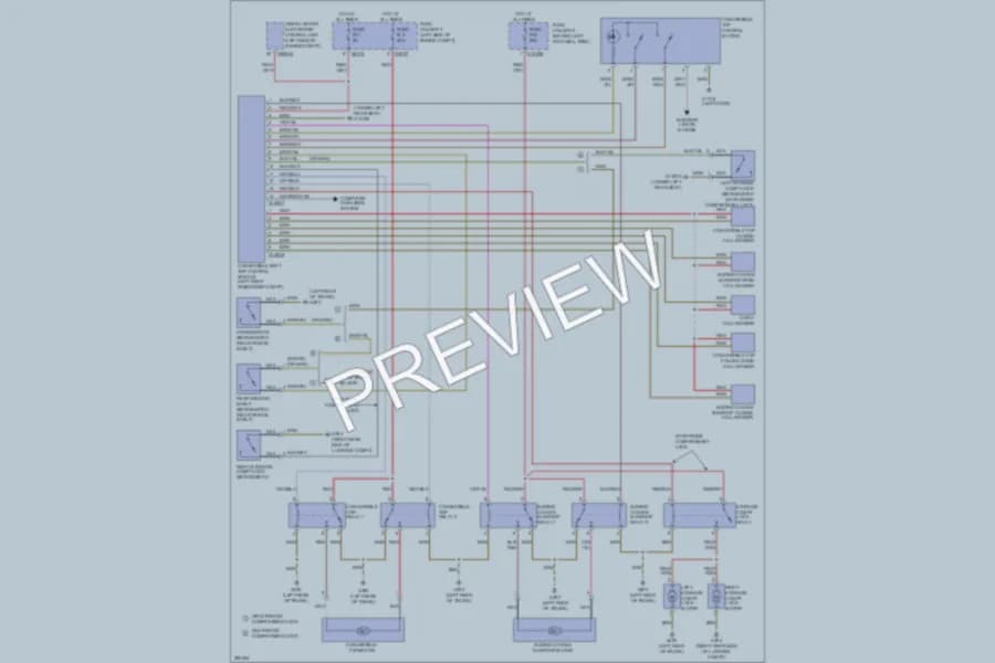 2008 MINI CooperClubman Power Top Sunroof wiring diagram preview
