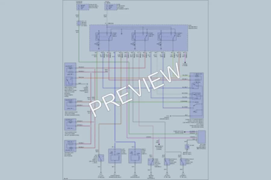 2008 Mazda 5 Power Door Locks wiring diagram preview