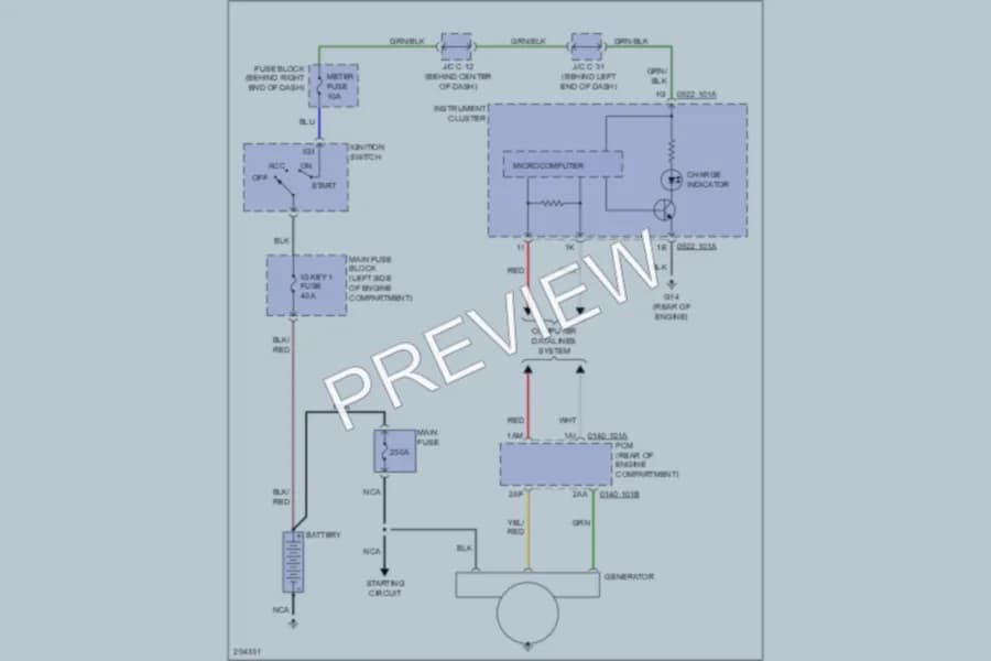 2008 Mazda 5 Starting Charging wiring diagram preview