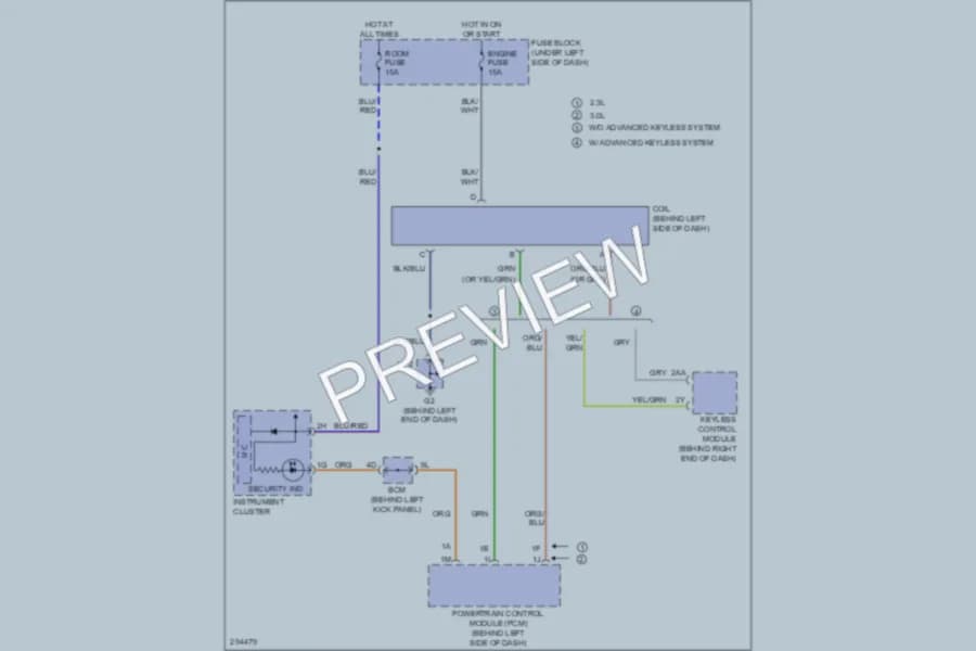 2008 Mazda 6 Anti Theft wiring diagram preview
