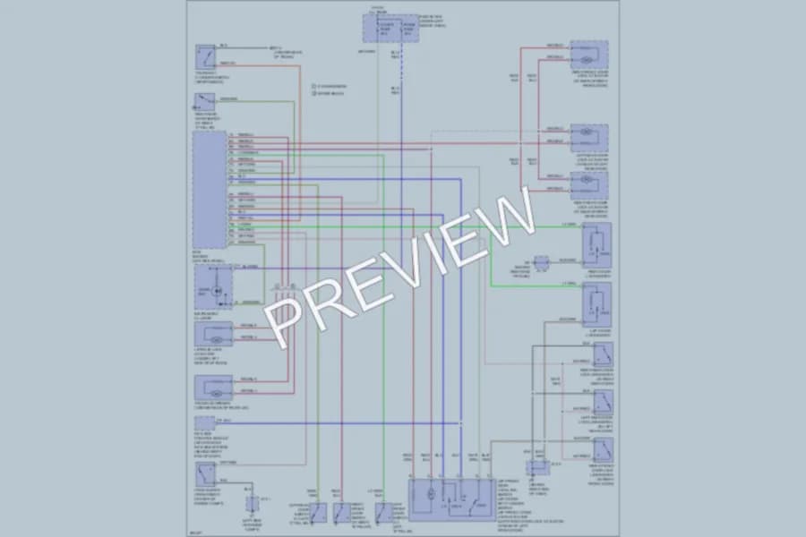 2008 Mazda 6 Power Door Locks wiring diagram preview