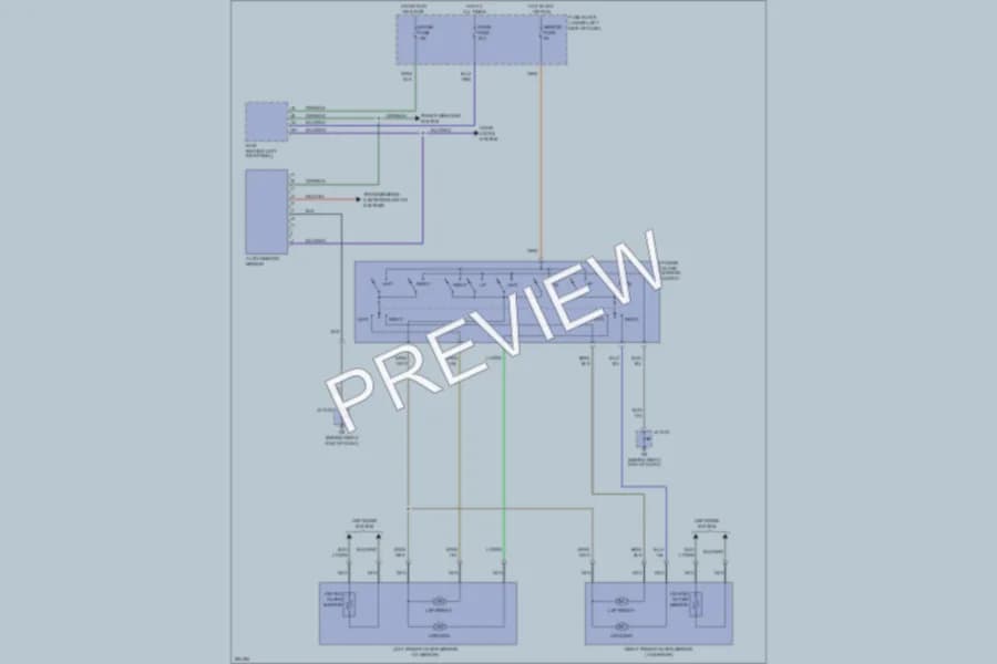 2008 Mazda 6 Power Mirrors wiring diagram preview